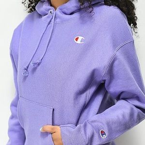 Champion Reverse Weave Hoodie in Purple